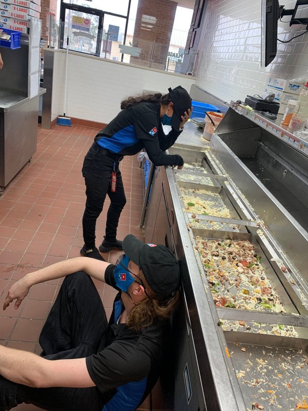 Dominos employees do a weekend’s worth of work for four hours pay Jax