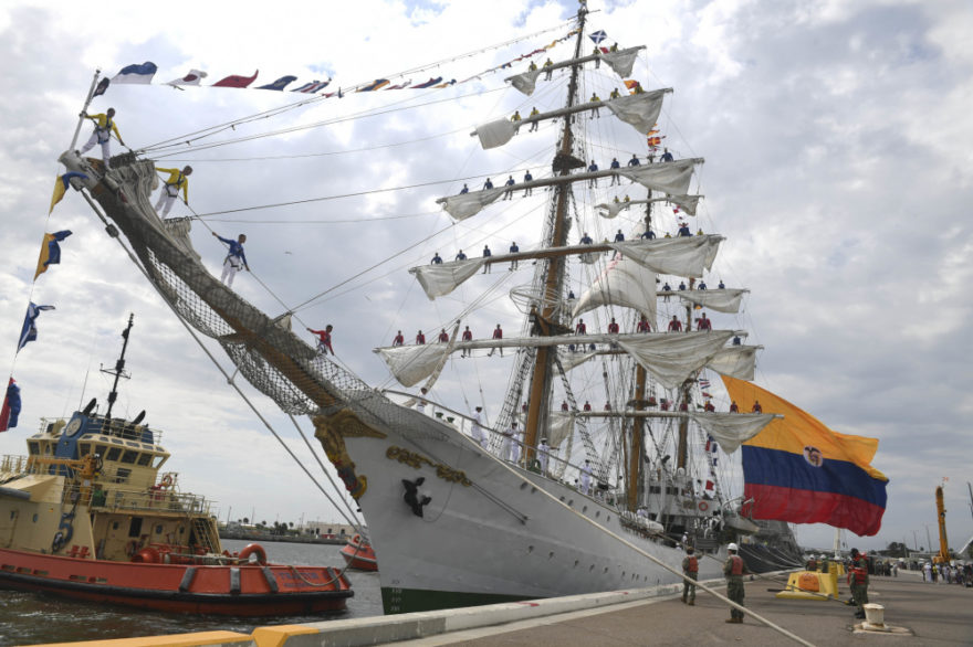 The Colombian Navy training ship ARC Gloria arrives at Naval Station ...