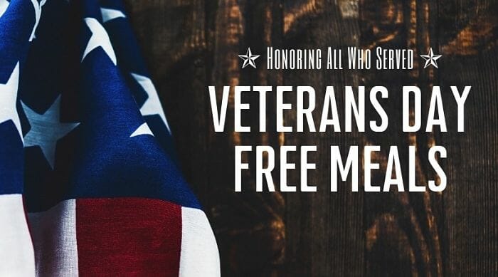 Veterans day meals and discounts