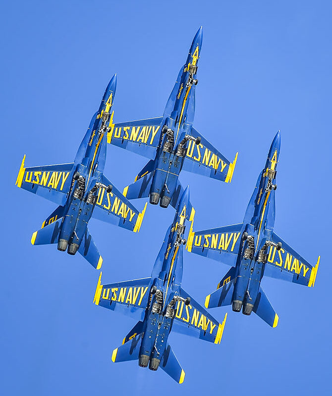The U.S. Navy Blue Angels return to the NAS Jacksonville Air Show Jax